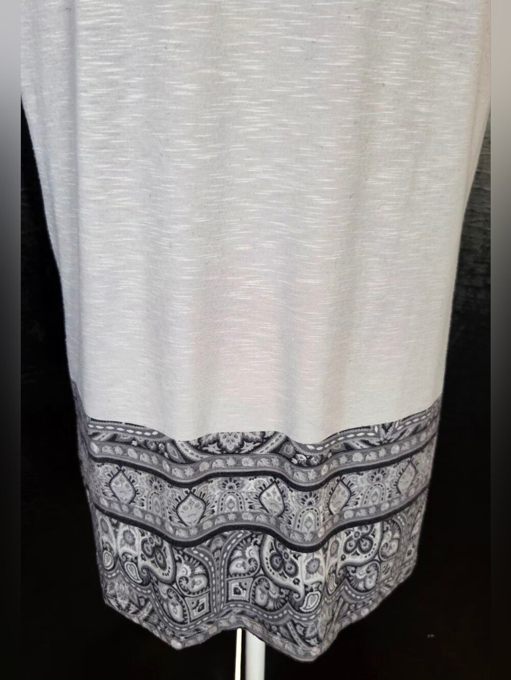 One World Live & Let Live Gray Space Dye Scarf Top Set M - Picture 13 of 16